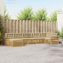 Udendørs sofagruppe med pude 7 pcs Hvid og Beige