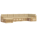 Udendørs sofagruppe med pude 7 pcs Hvid og Beige