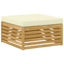 Udendørs sofagruppe med pude 7 pcs Hvid og cremefarvet