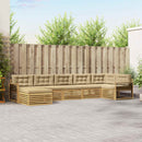 Udendørs sofagruppe med pude 7 pcs Hvid og Beige