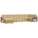 Udendørs sofagruppe med pude 7 pcs Hvid og Beige