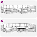 Udendørs sofagruppe med pude 8 pcs Hvid og Beige Polyester
