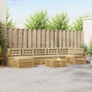 Udendørs sofagruppe med pude 8 pcs Hvid og Beige