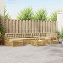 Udendørs sofagruppe med pude 8 pcs Hvid og Beige