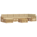 Udendørs sofagruppe med pude 8 pcs Hvid og Beige