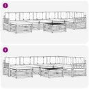 Udendørs sofagruppe med pude 8 pcs Hvid og Beige