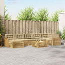 Udendørs sofagruppe med pude 8 pcs Hvid og Beige