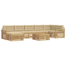 Udendørs sofagruppe med pude 8 pcs Hvid og Beige