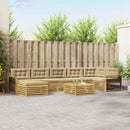 Udendørs sofagruppe med pude 8 pcs Hvid og Beige