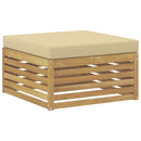 Udendørs sofagruppe med pude 8 pcs Hvid og Beige