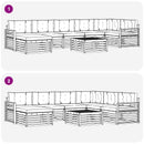 Udendørs sofagruppe med pude 8 pcs Hvid og Beige