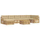 Udendørs sofagruppe med pude 8 pcs Hvid og Beige