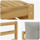 Udendørs sofagruppe 6 pcs Hvid og lysegrå 325 x 162,5 x 73 cm