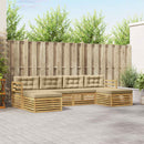 Udendørs sofagruppe 6 pcs Hvid og Beige 325 x 162,5 x 73 cm