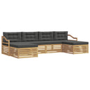 Udendørs sofagruppe 6 pcs Hvid og antracit 325 x 162,5 x 73 cm