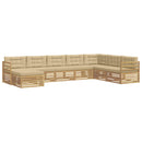 Udendørs sofagruppe med pude 8 pcs Hvid og Beige Polyester