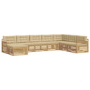 Udendørs sofagruppe med pude 8 pcs Hvid og Beige