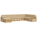 Udendørs sofagruppe med pude 8 pcs Hvid og Beige