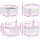 Udendørs sofagruppe 9 pcs Hvid og Beige Massivt Akacietræ