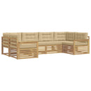 Udendørs sofagruppe med pude 6 pcs Hvid og Beige