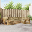Udendørs sofagruppe med pude 6 pcs Hvid og Beige