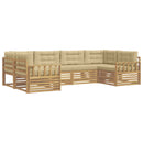 Udendørs sofagruppe med pude 6 pcs Hvid og Beige