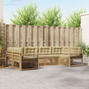 Udendørs sofagruppe med pude 6 pcs Hvid og Beige