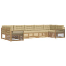 Udendørs sofagruppe med pude 7 pcs Hvid og Beige