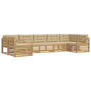 Udendørs sofagruppe 7 stk. Hvid og Beige Polyester