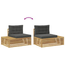 Udendørs sofagruppe med pude Hvid 230,5 x 83 x 73 cm Polyester