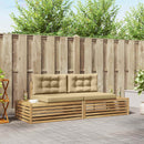 Udendørs sofagruppe med pude Hvid 230,5 x 83 x 73 cm Polyester
