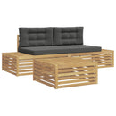 3 Stk Udendørs sofagruppe Polyester Hvid