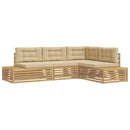 4 Stk Udendørs sofagruppe Polyester Hvid