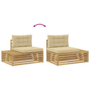 6 Stk Udendørs sofagruppe Polyester Hvid