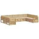 Udendørs sofagruppe 9 pcs Hvid og Beige 404 x 245,5 x 73 cm