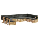 Udendørs sofagruppe 9 pcs Hvid og antracit 404 x 245,5 x 73 cm