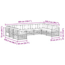 Udendørs sofagruppe 9 pcs Hvid og antracit 404 x 245,5 x 73 cm