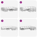 Udendørs sofagruppe 10 pcs Hvid og cremefarvet Polyester