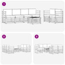 Udendørs sofagruppe 7 pcs Hvid og cremefarvet Polyester