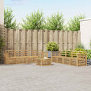 Udendørs sofagruppe 9 pcs Hvid 59 x 59 x 37 cm