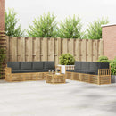 Udendørs sofagruppe 9 pcs Hvid og antracit 59 x 59 x 37 cm