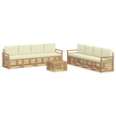 Sofasæt 9 pcs Hvid og cremefarvet 59 x 59 x 37 cm Polyester