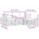 Udendørs sofagruppe 4 pcs Hvid og lysegrå 185,5 x 122,5 x 73 cm