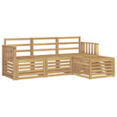 Udendørs sofagruppe 4 pcs Hvid 189,5 x 122,5 x 73 cm