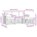 Udendørs sofagruppe 4 pcs Hvid og lysegrå 189,5 x 122,5 x 73 cm