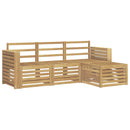 Udendørs sofagruppe 4 pcs Hvid 197,5 x 122,5 x 73 cm
