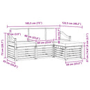 Udendørs sofagruppe 4 pcs Hvid og lysegrå 185,5 x 122,5 x 73 cm