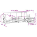 Udendørs sofagruppe 5 pcs Hvid og lysegrå 245 x 122,5 x 73 cm