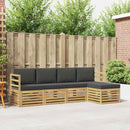 Udendørs sofagruppe 5 pcs Hvid og antracit 245 x 122,5 x 73 cm