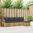 Udendørs sofagruppe 5 pcs Hvid og antracit 249 x 122,5 x 73 cm